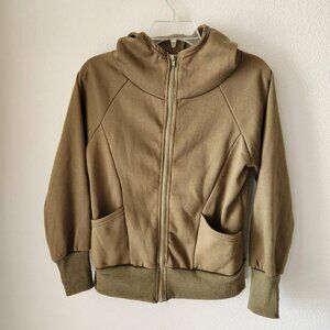 Snow Word army green hoodie Sz S thumbhole cuffs streetwear grunge loungewear